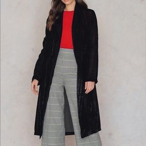 Flynn Skye Velvet Checks Duster Coat